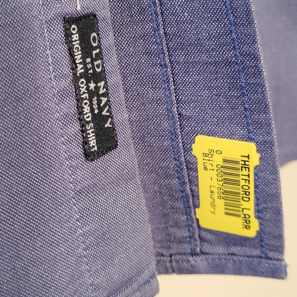 Old Navy Size Large Mens Button Up Dress Shirt Light Blue - Picture 8 of 13